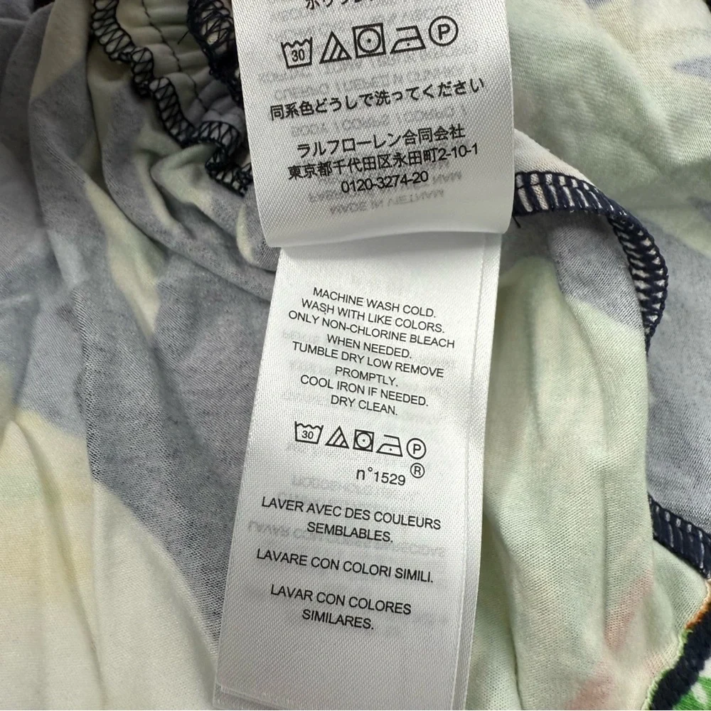 Lauren Ralph Lauren Floral Jersey Belted Peplum Top Women M Ruffles Tropical - Picture 11 of 15